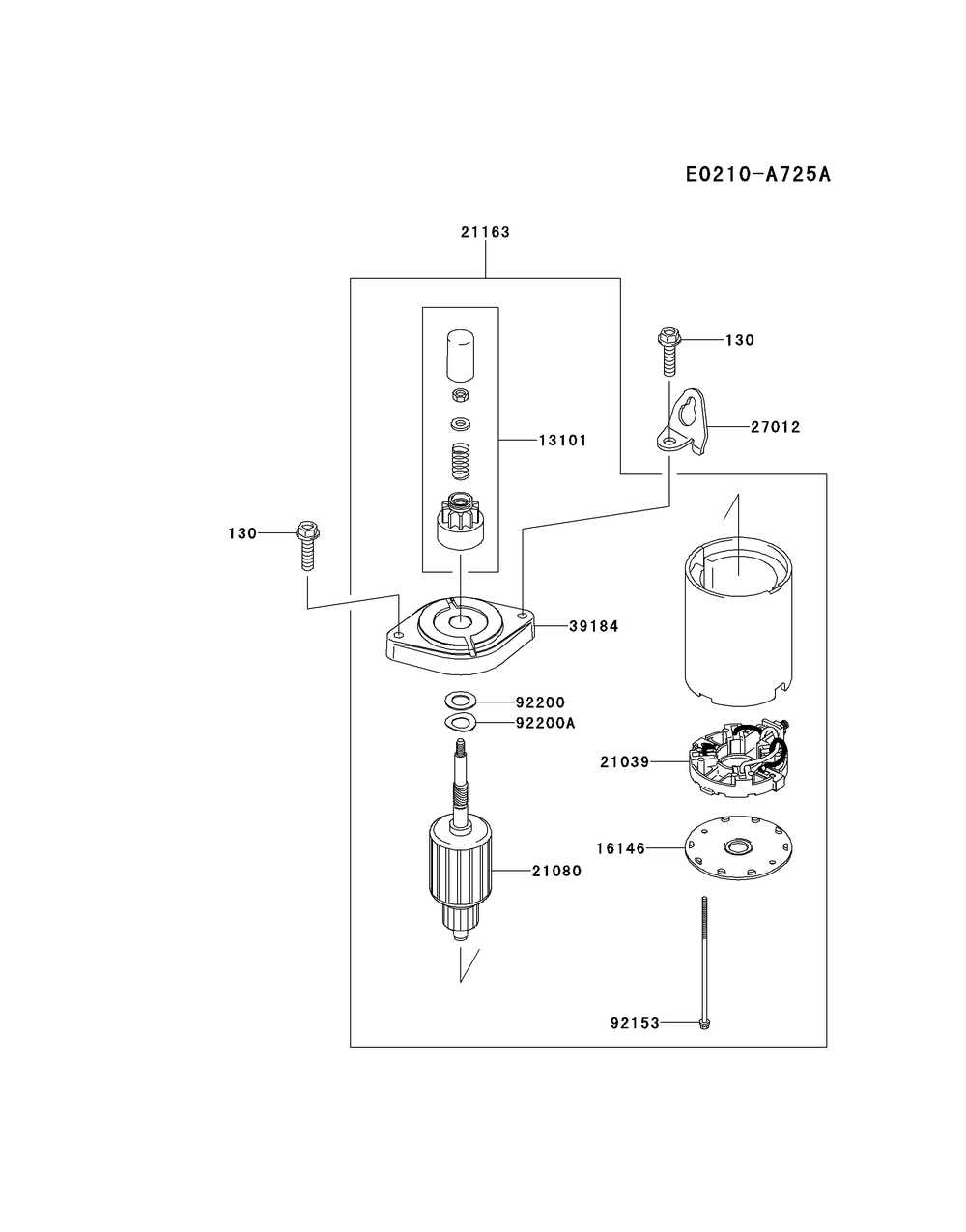 Fr600v-Cs17 Starter Diagram and Parts List for FR600V-CS17  Cub Cadet Lawn Tractor